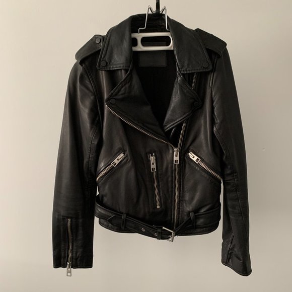 ALL SAINTS Balfern Leather Jacket - Picture 2 of 4